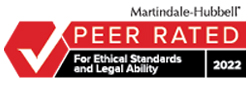 Martindale Hubbell Peer Rated For Ethical Standards and Legal Ability 2022
